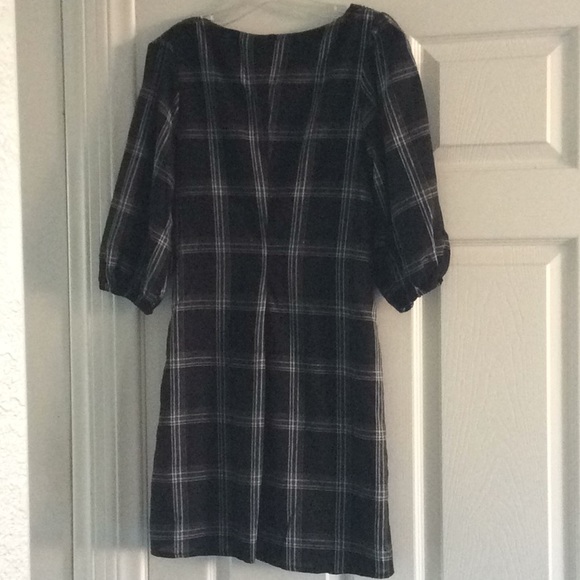 Free People Miss Molly black plaid dress - Picture 2 of 5